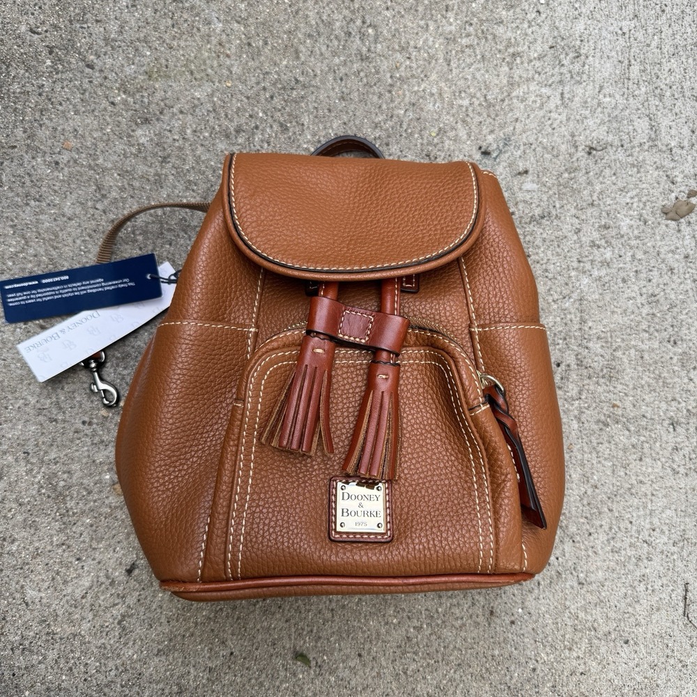 Dooney & Bourke Small Murphy Backpack Caramel Leather - Straps Missing